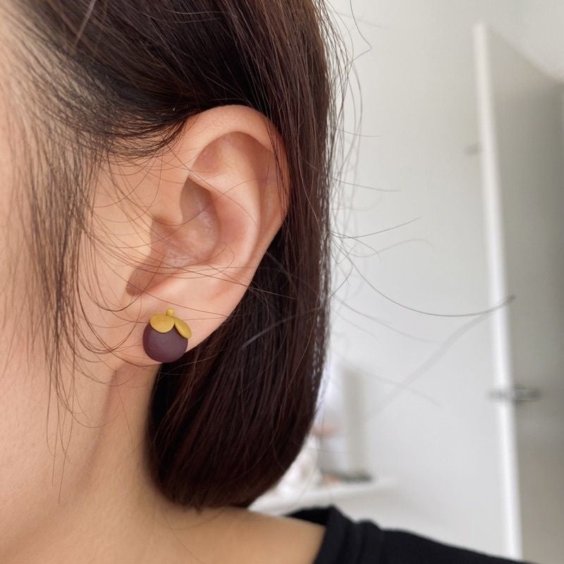 Mangosteen Stud Earrings