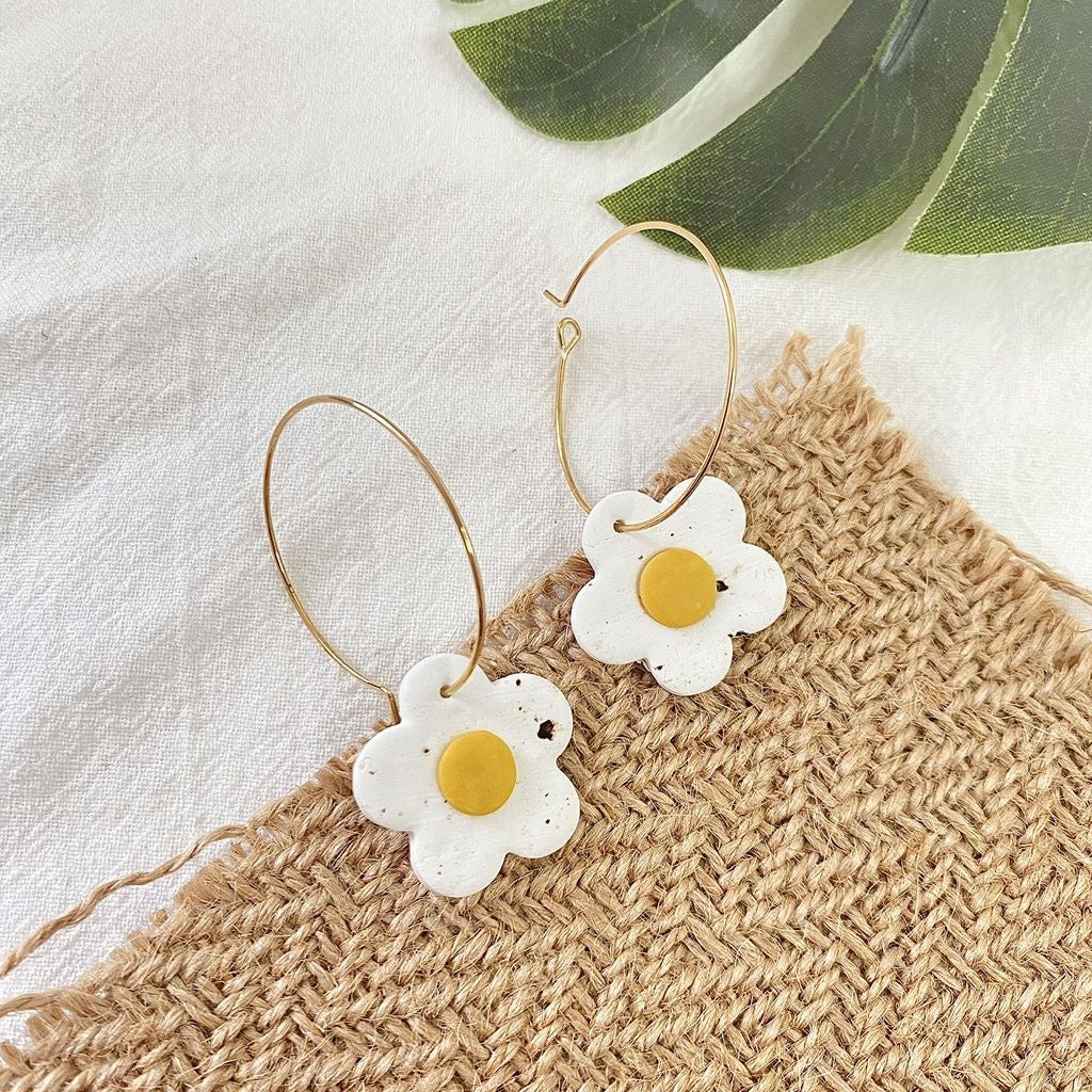 Dirty Daisy Hoop Earrings