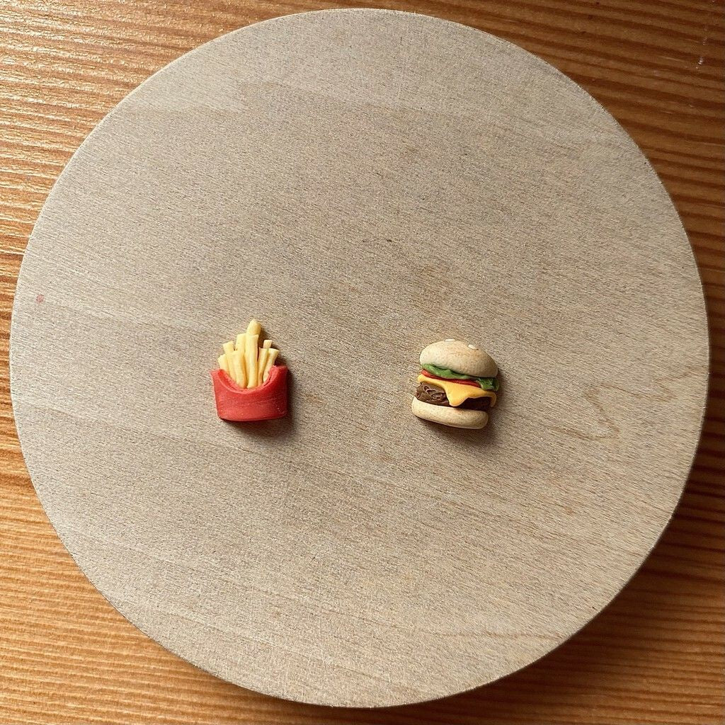 Burger + Fries Stud Earrings