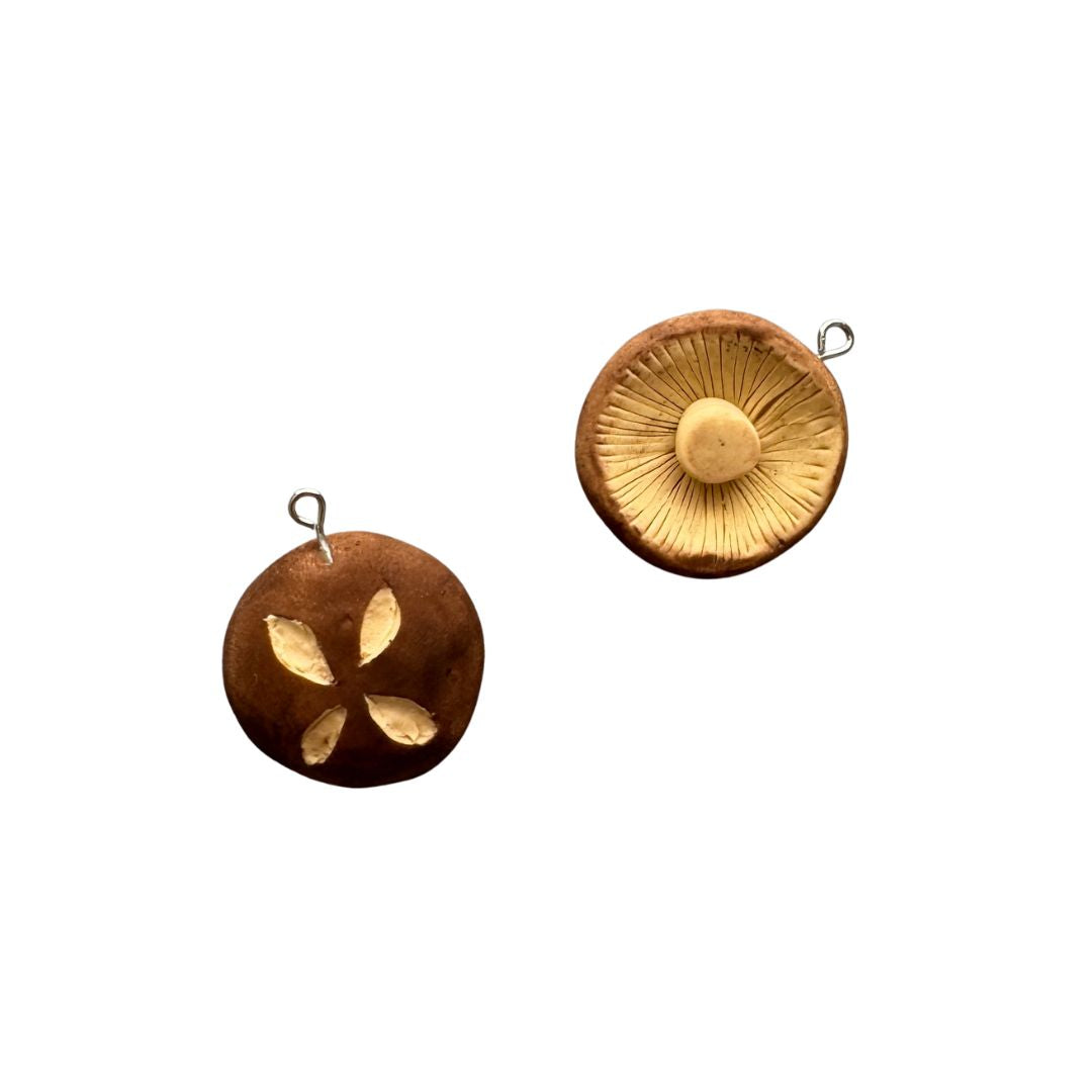 Shitake Mushroom Earrings