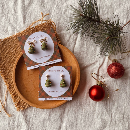Cute Christmas Tree Dangle Earrings