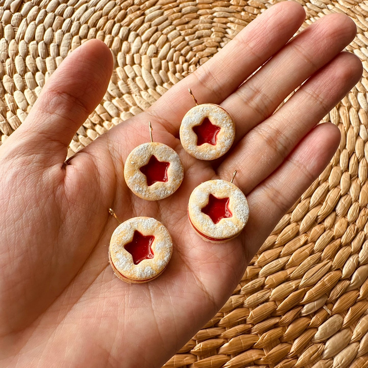 Christmas Linzer Cookies Earrings