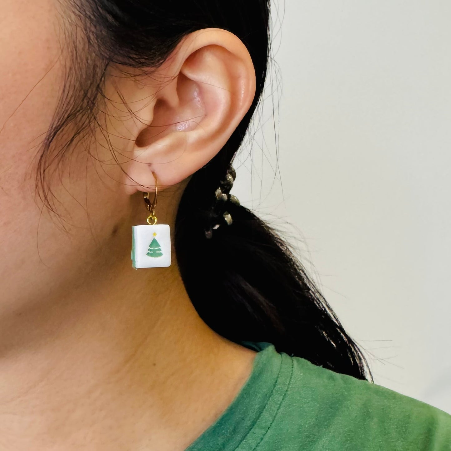 Christmas "Mahjong" Tiles Earrings