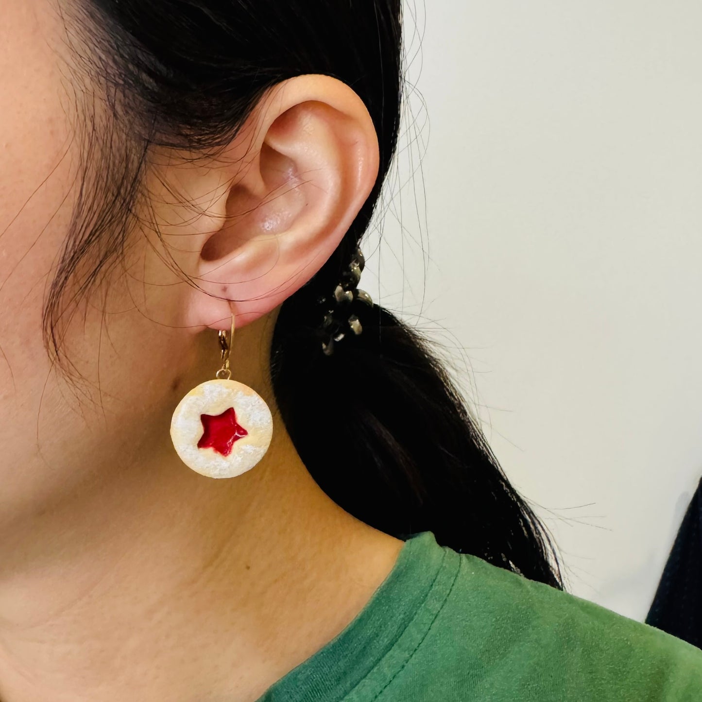 Christmas Linzer Cookies Earrings