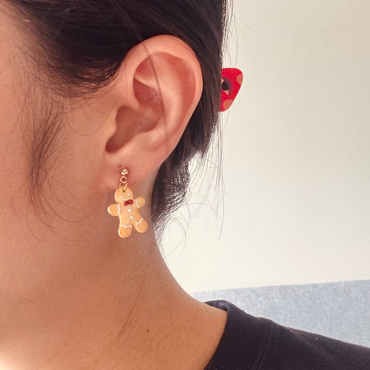 Gingerbread Man Dangly Earrings