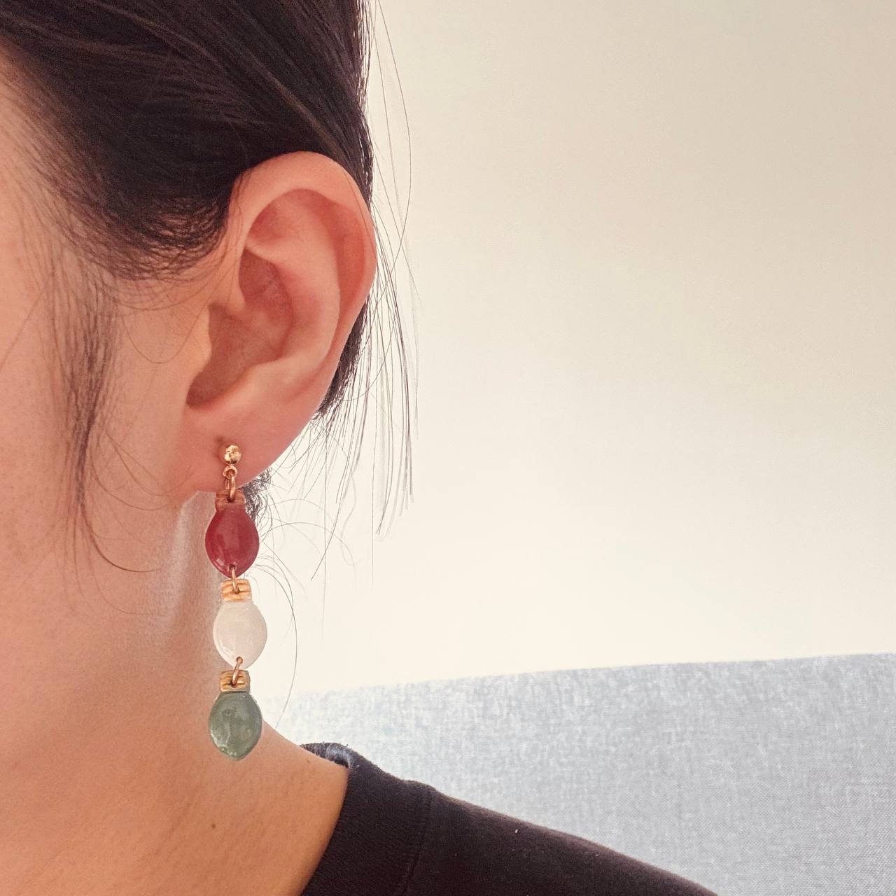 Christmas Lights Dangly Earrings