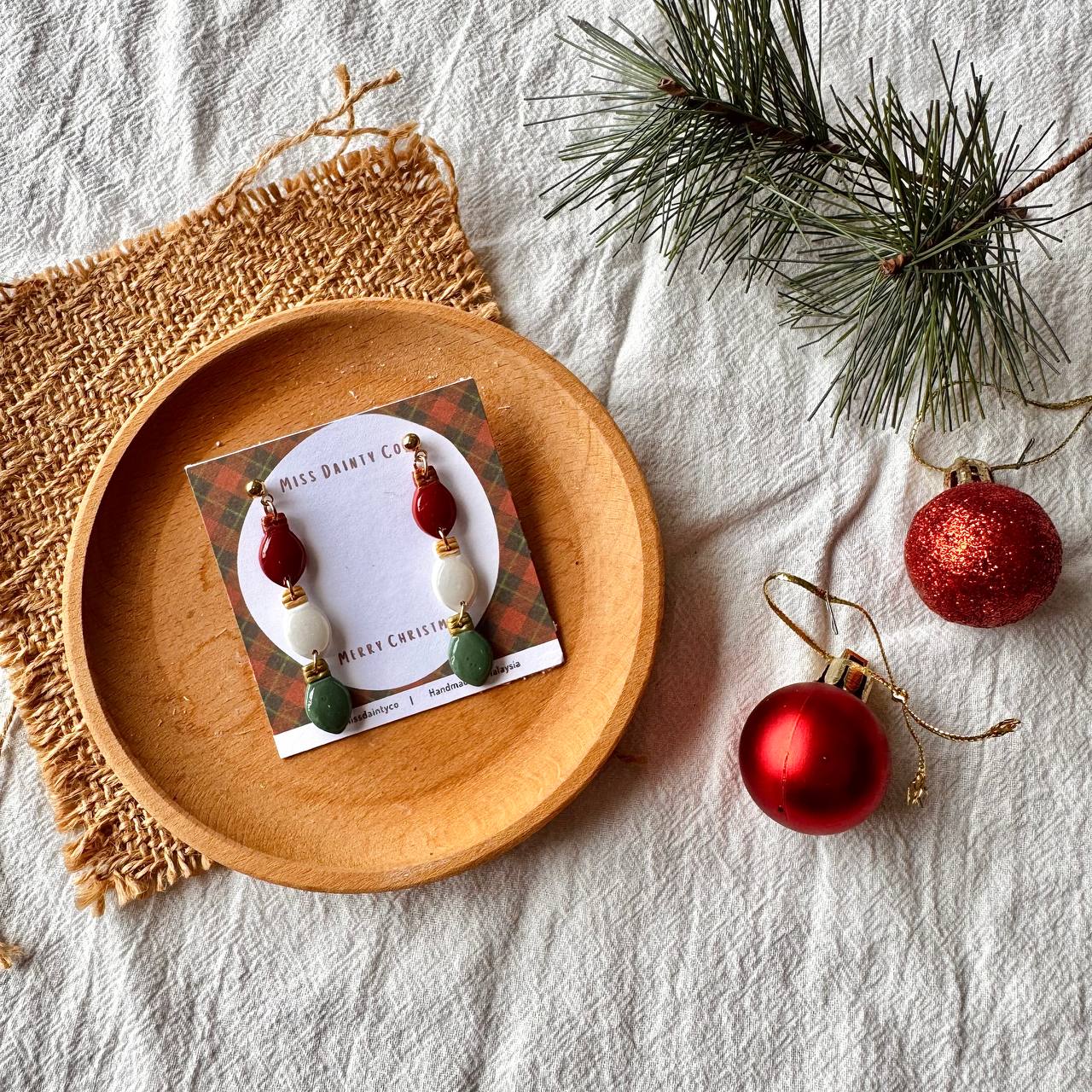 Christmas Lights Dangly Earrings