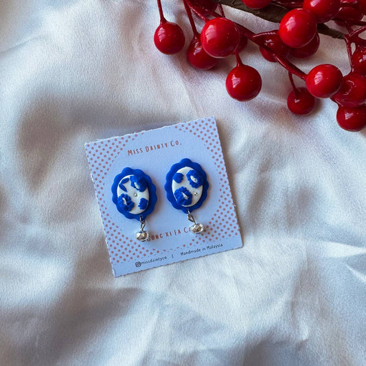 Elegant Porcelain-inspired Statement Earrings